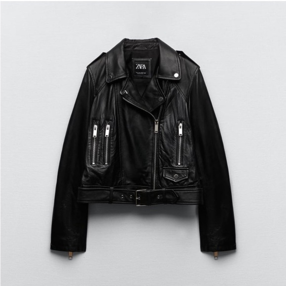 Zara real leather jacket - Picture 1 of 5